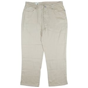 Ralph Lauren Jeans Co 100% Linen Pants Womens 12 Beige Neutral Capris Cropped